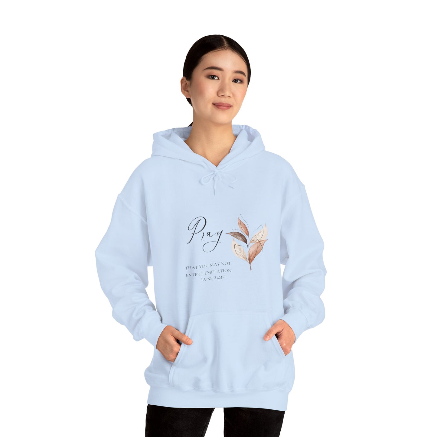 Pale Blue Pray Hoodie - MountZionGifts