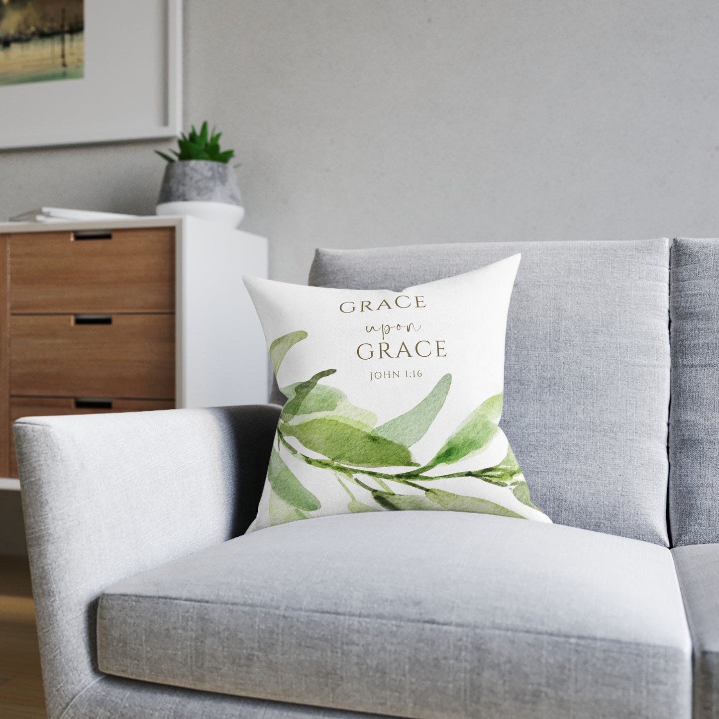 Simplistic Grace Upon Grace Cushion