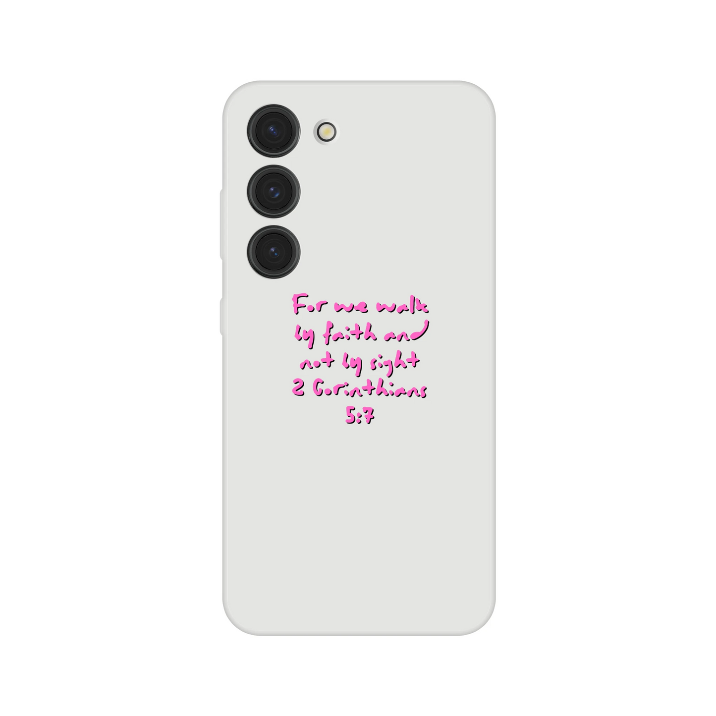 2 Corinthians 5:7 Samsung Flexi Case – Modern Transparent Design - MountZionGifts
