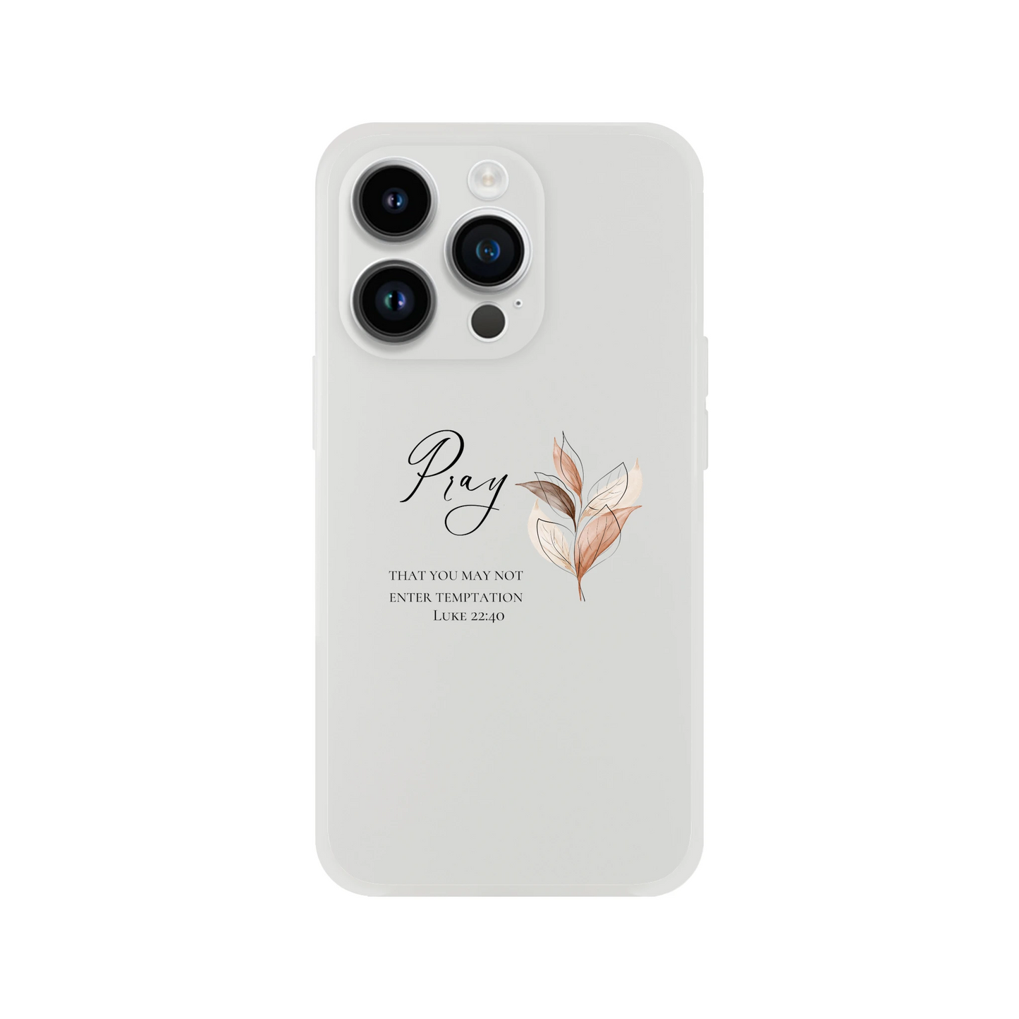 Pray Botanical iPhone Flexi Case – Clear Protective Shell with Impact Resistance - MountZionGifts