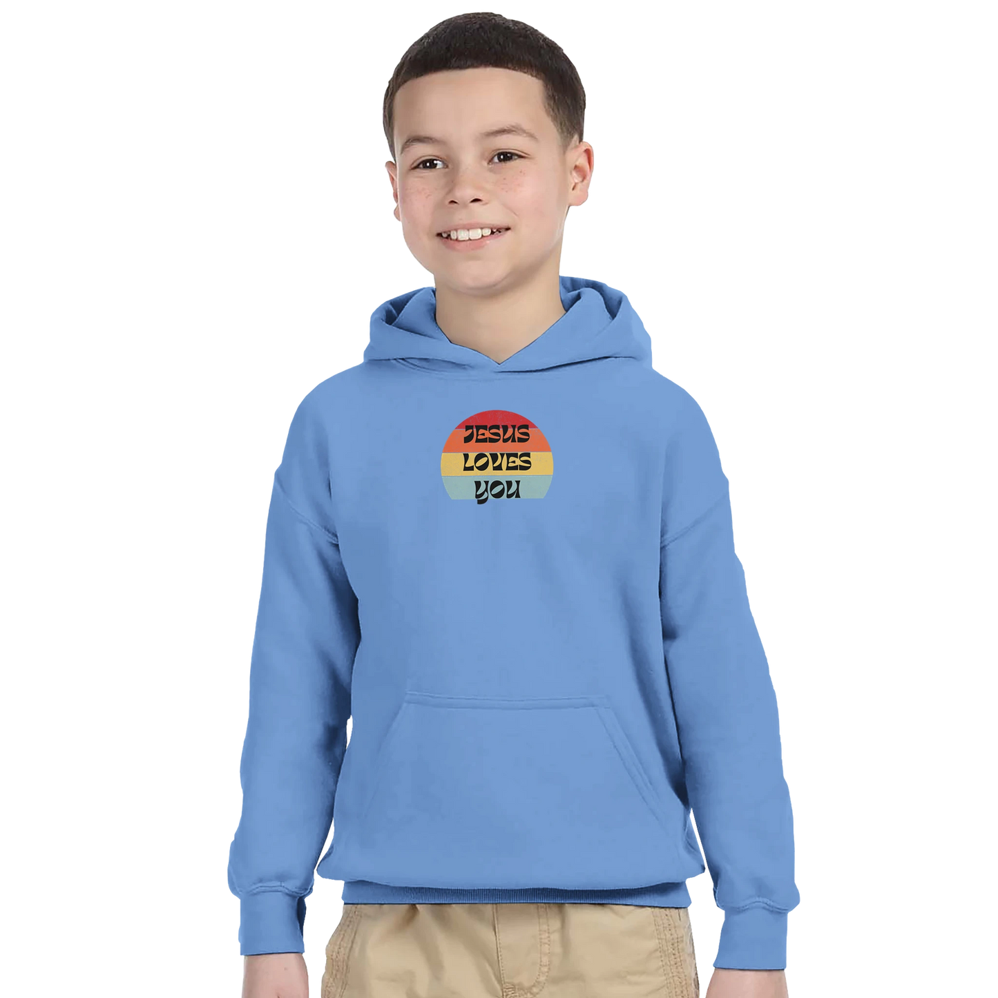 Jesus loves you Classic Kids Pullover Hoodie - MountZionGifts