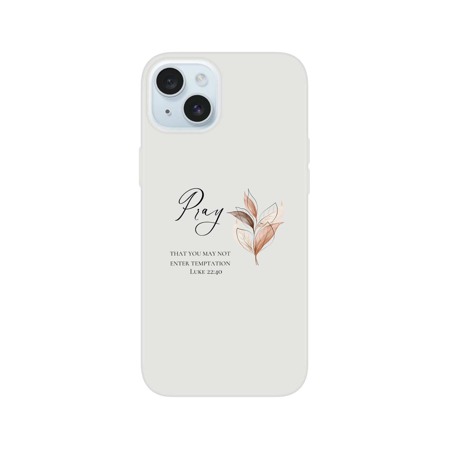 Pray Botanical iPhone Flexi Case – Clear Protective Shell with Impact Resistance - MountZionGifts