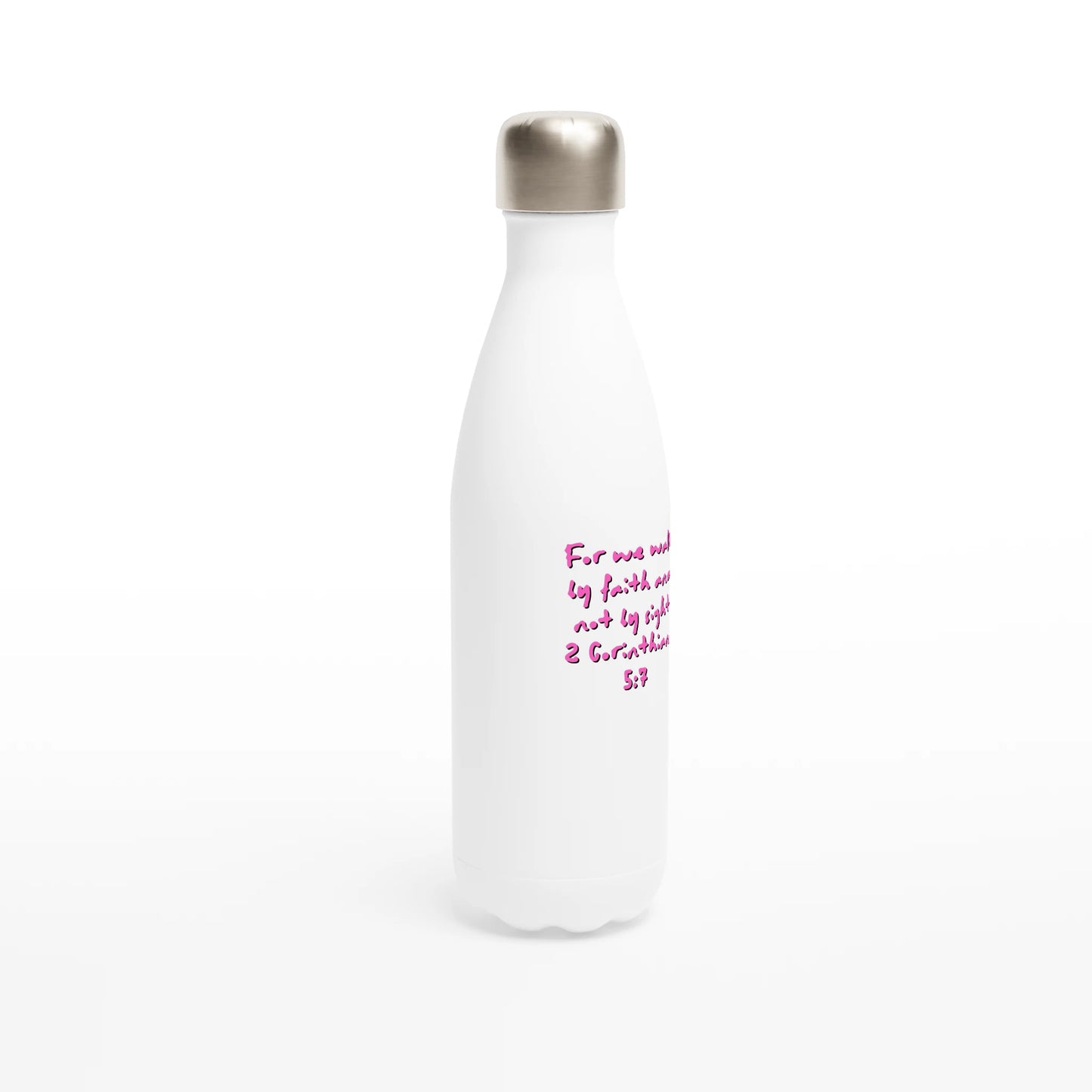 For We Walk By Faith 17oz Stainless Steel Water Bottle - MountZionGifts