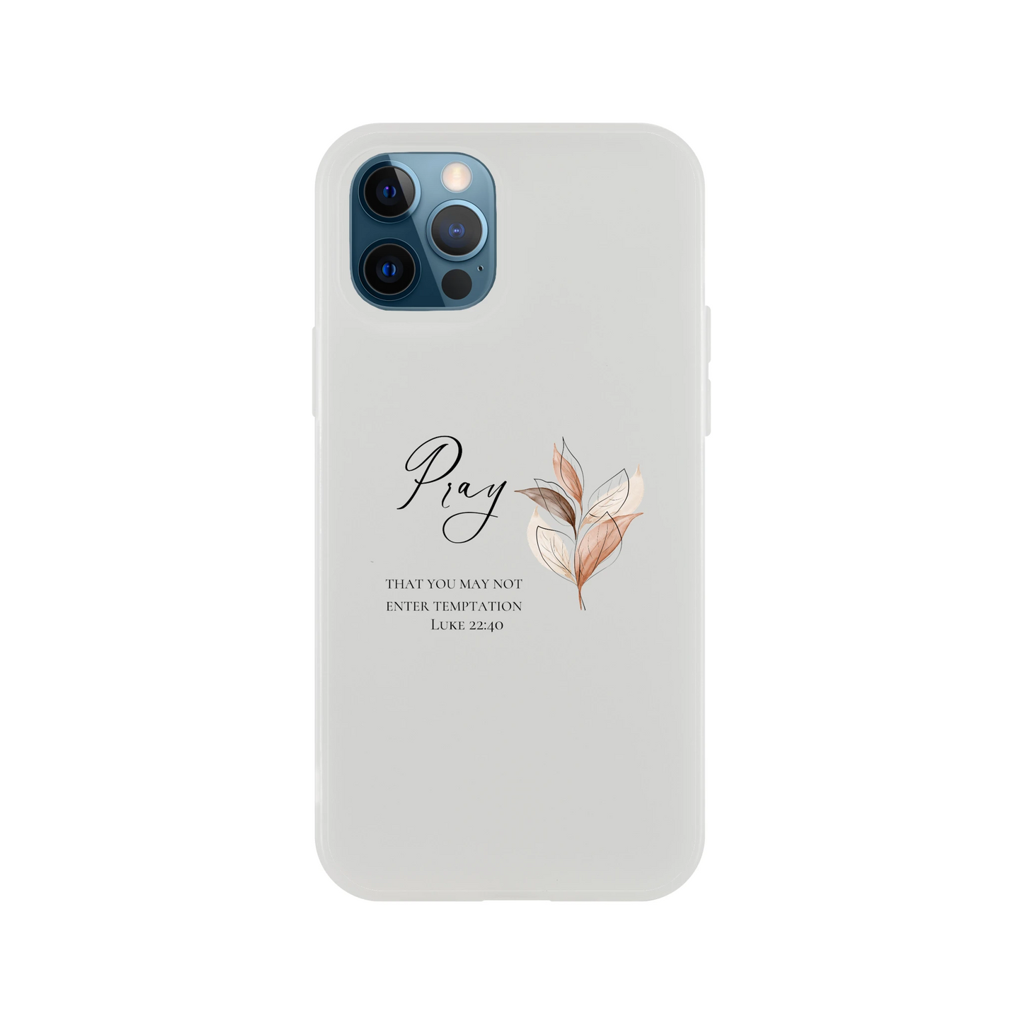 Pray Botanical iPhone Flexi Case – Clear Protective Shell with Impact Resistance - MountZionGifts