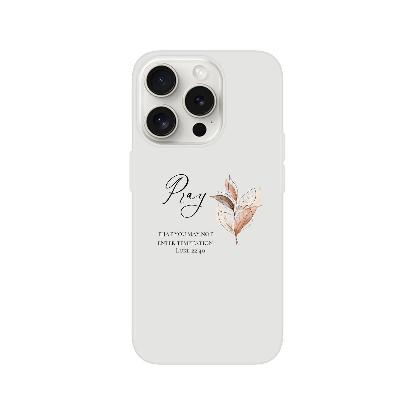 Pray Botanical iPhone Flexi Case – Clear Protective Shell with Impact Resistance - MountZionGifts