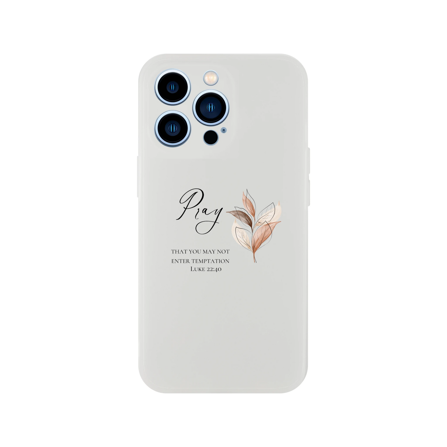 Pray Botanical iPhone Flexi Case – Clear Protective Shell with Impact Resistance - MountZionGifts
