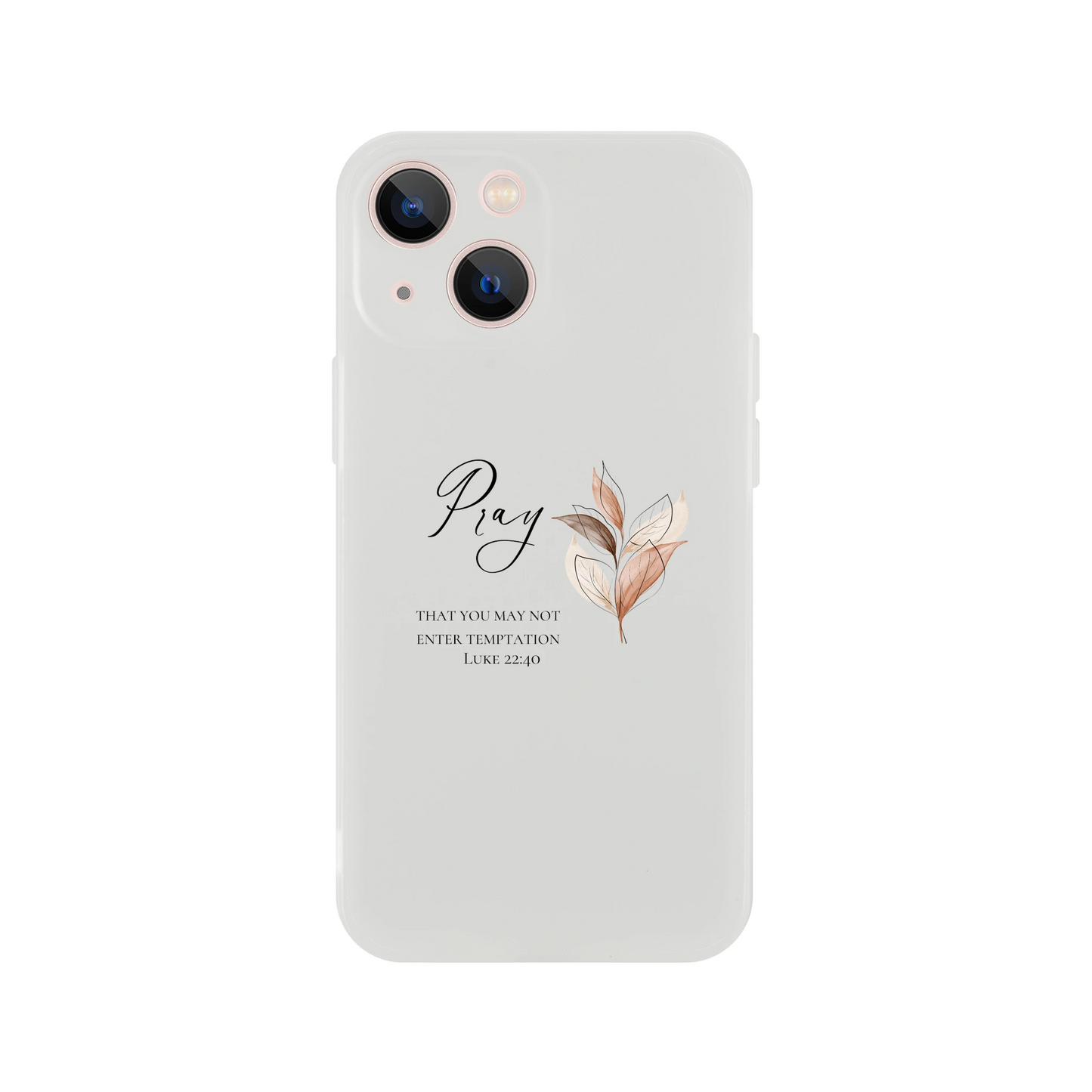 Pray Botanical iPhone Flexi Case – Clear Protective Shell with Impact Resistance - MountZionGifts