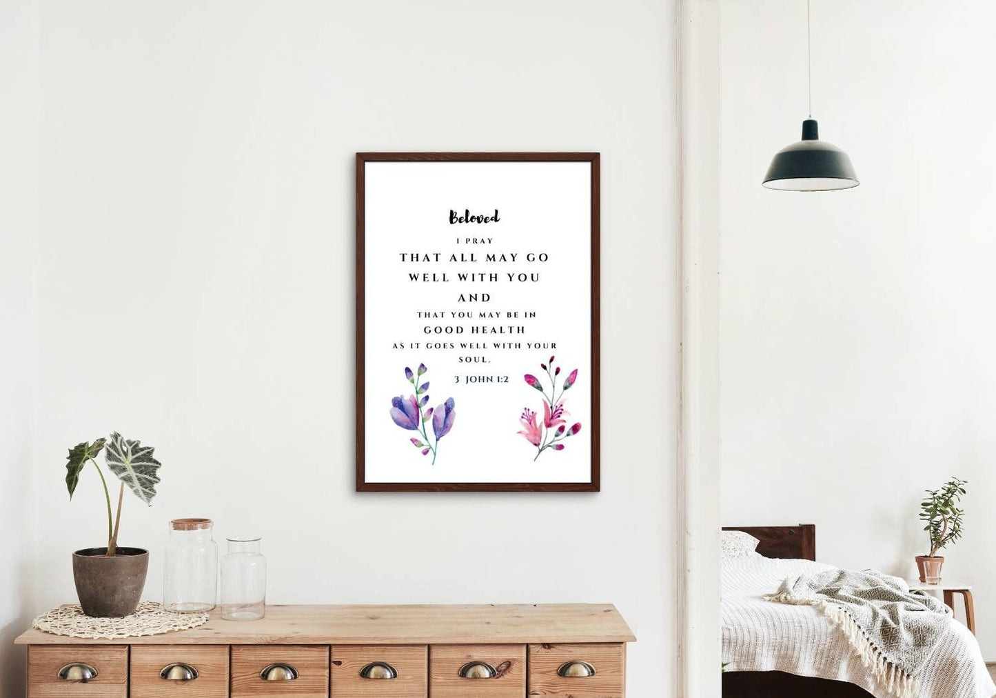 JOHN beloved | Bible Verse Print | Nursery | Baptism Gift | Christian Home Decor | Scripture Printable | Wall Art | INSTANT DOWNLOAD - MountZionGifts