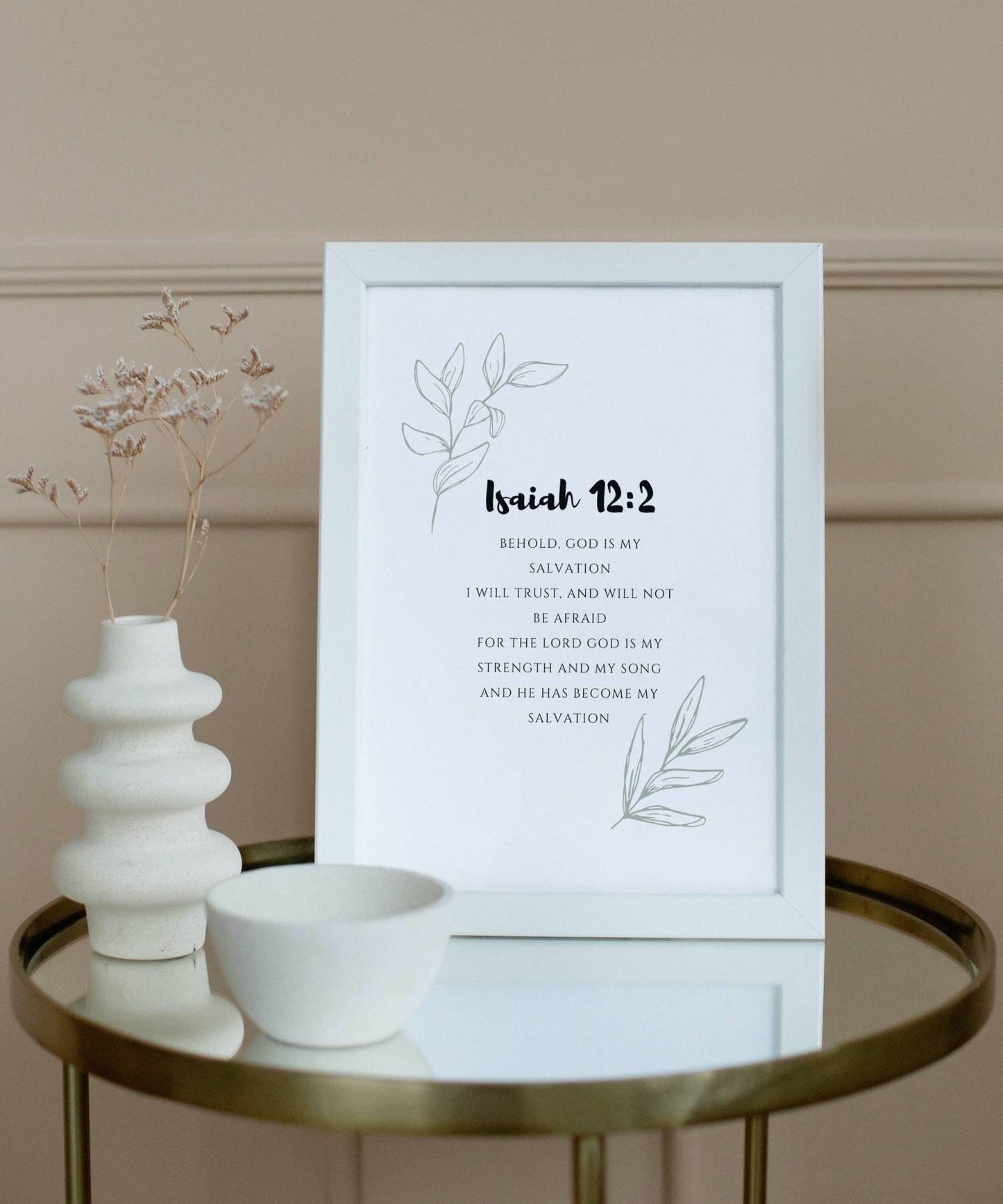 ISAIAH 12:2 Bible Verse Print | Nursery | Baptism Gift | Christian Home Decor | Scripture Printable | Wall Art | INSTANT DOWNLOAD - MountZionGifts