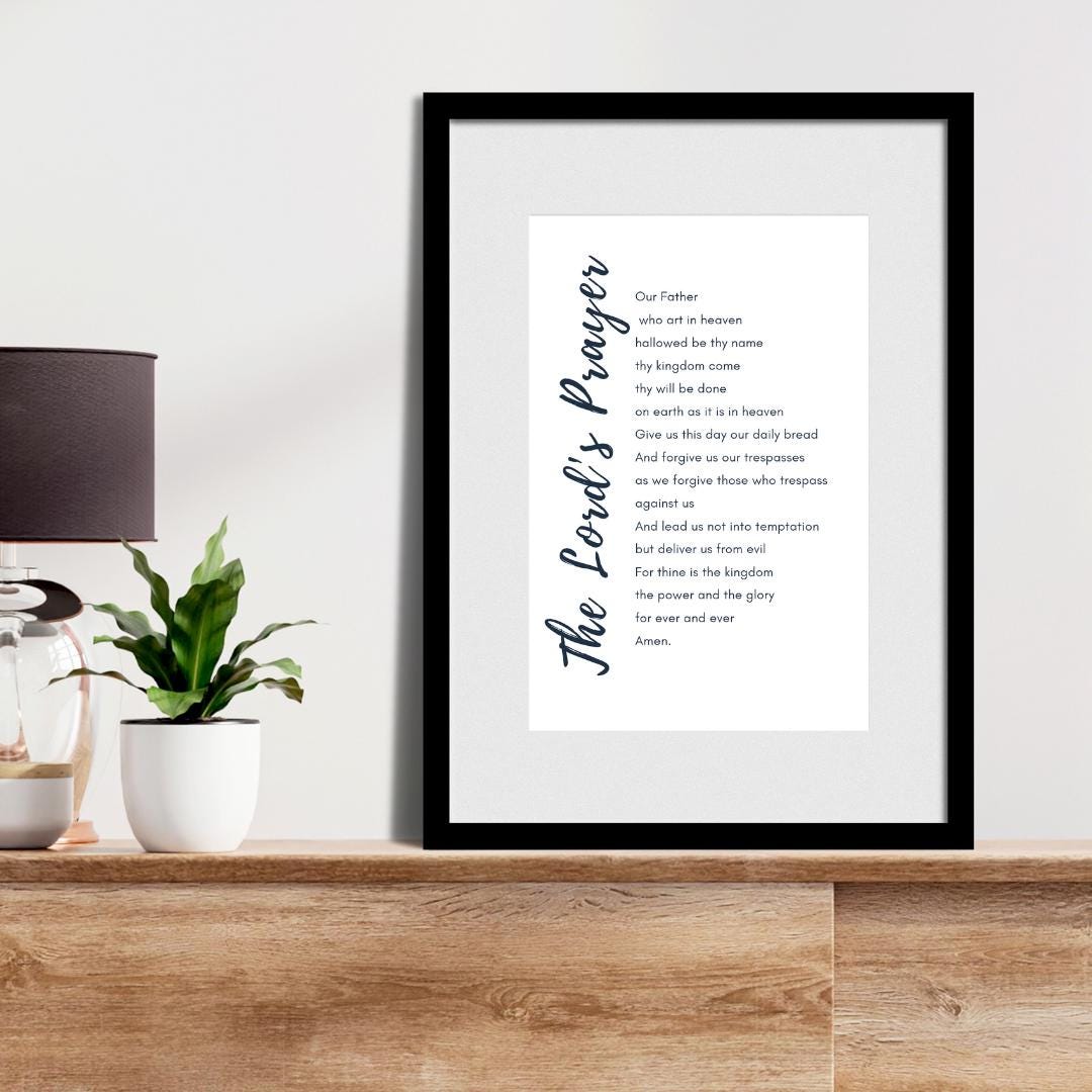 The Lord's Prayer |Bible Verse Print | Nursery | Baptism Gift | Christian Home Decor | Scripture Printable | Wall Art | INSTANT DOWNLOAD - MountZionGifts