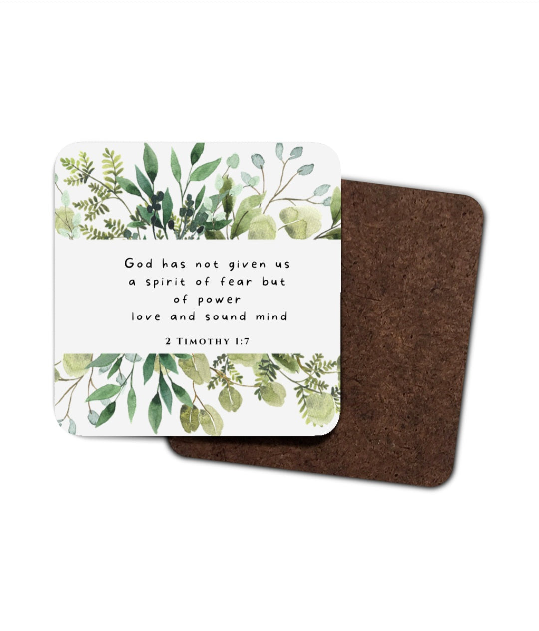 2 Timothy 1:7 Set of 4 Coasters