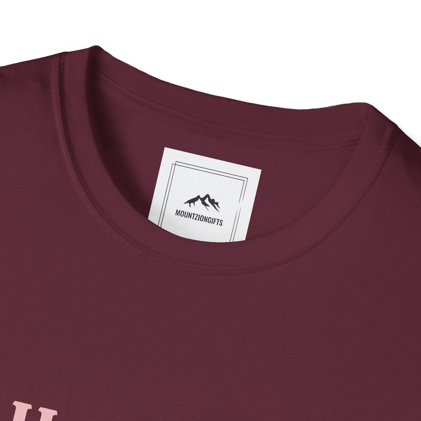 Burgundy Hosanna Crewneck T-Shirt - MountZionGifts