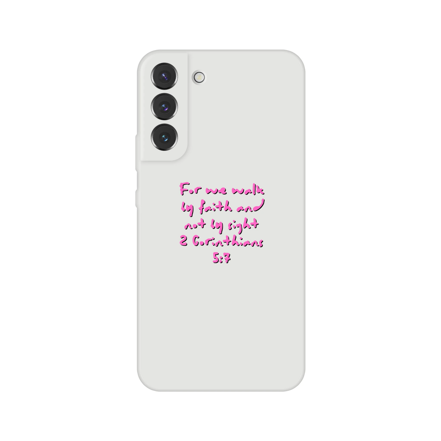 2 Corinthians 5:7 Samsung Flexi Case – Modern Transparent Design - MountZionGifts