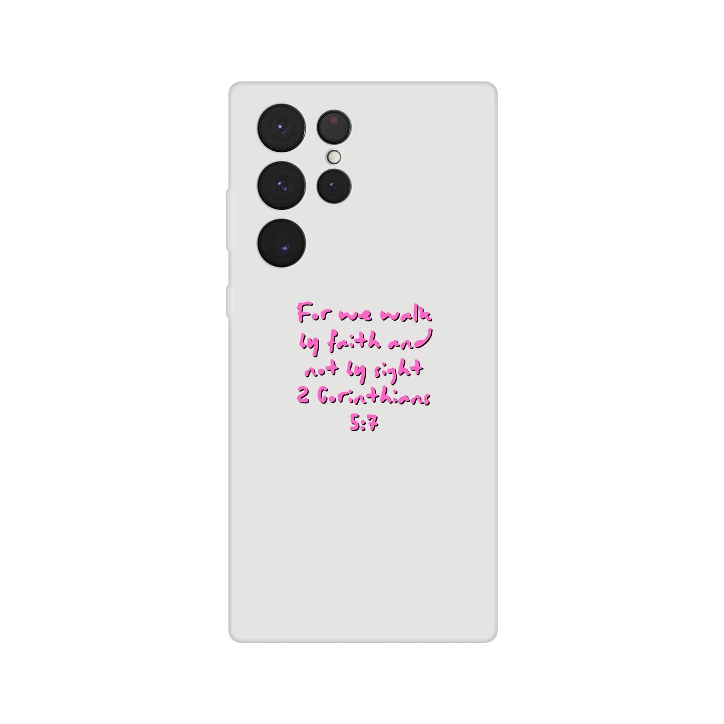 2 Corinthians 5:7 Samsung Flexi Case – Modern Transparent Design - MountZionGifts