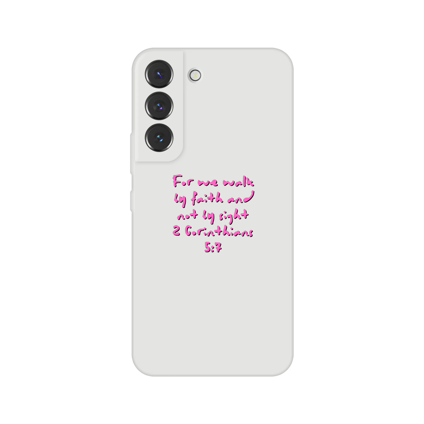 2 Corinthians 5:7 Samsung Flexi Case – Modern Transparent Design - MountZionGifts