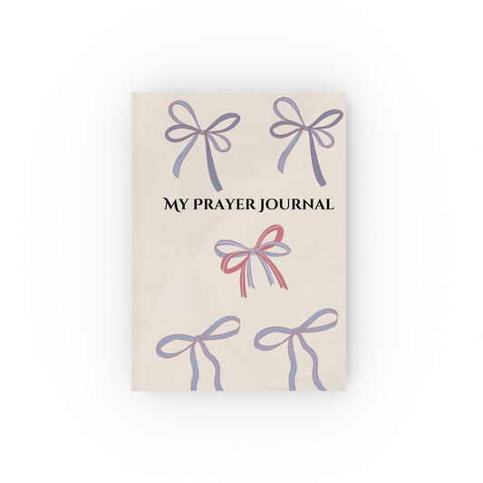 Prayer Hardback Journal with  Purple Bow Design