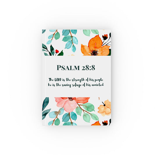 Psalm 28:8 Hard Backed Notebook