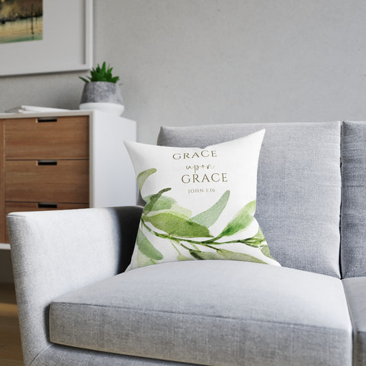 Simplistic Grace Upon Grace Cushion
