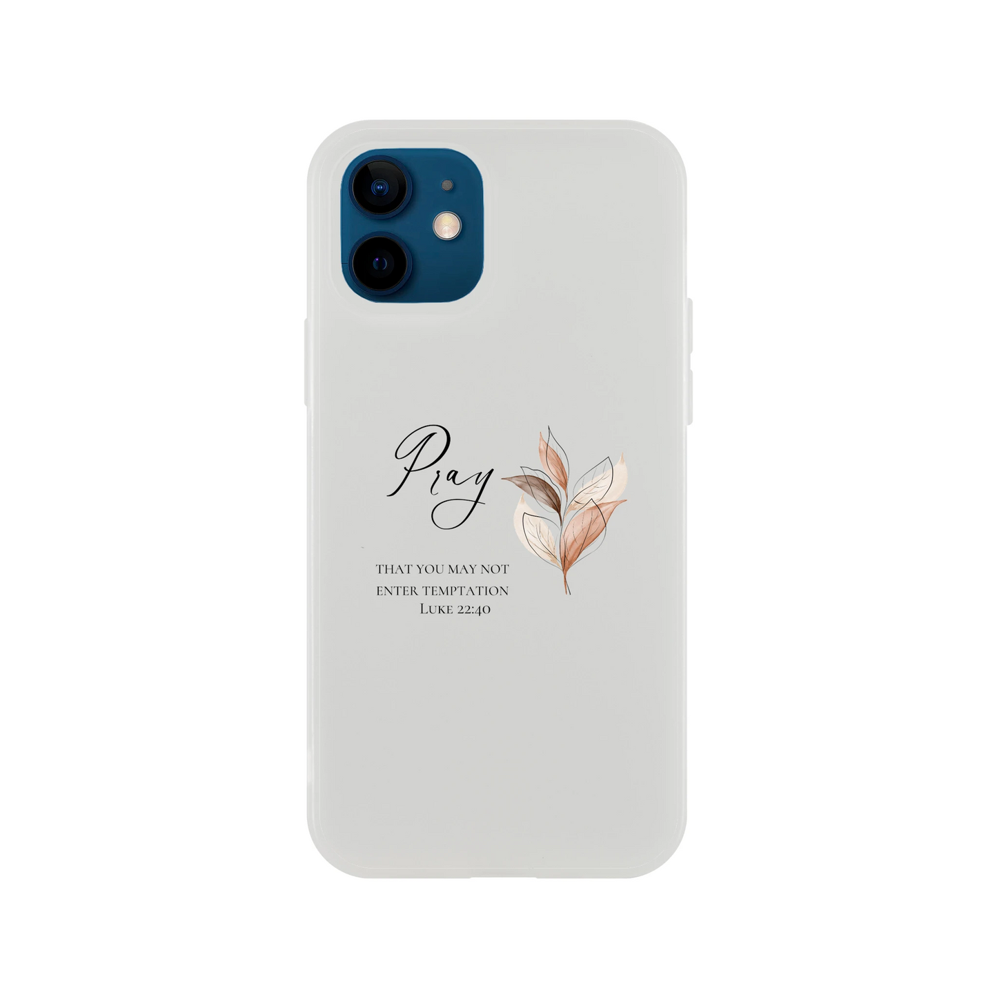 Pray Botanical iPhone Flexi Case – Clear Protective Shell with Impact Resistance - MountZionGifts