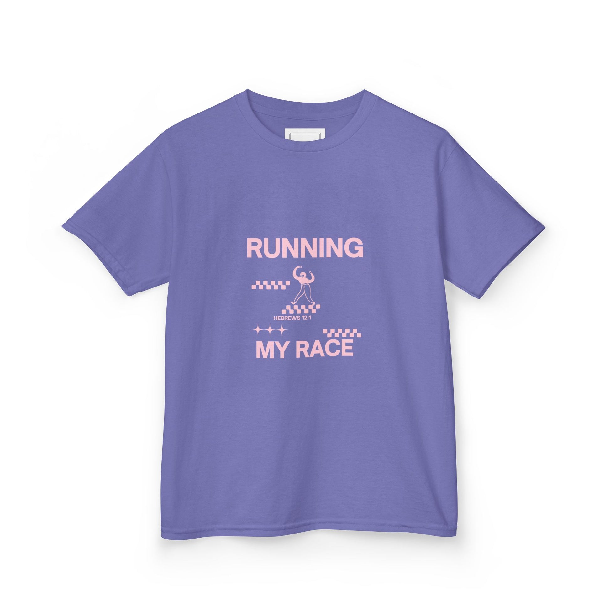 Hebrews 12:1 Running My Race Cotton Tee - MountZionGifts