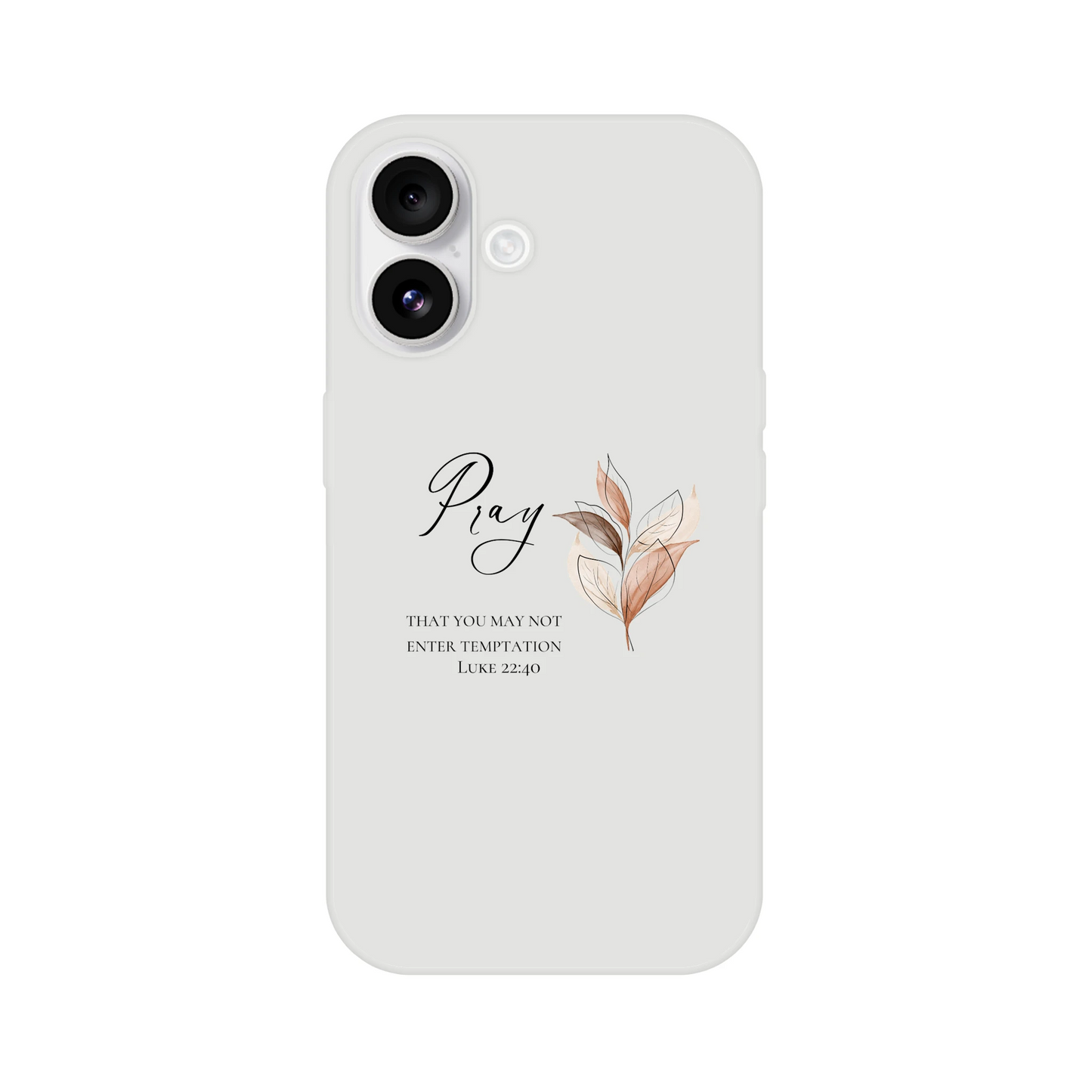 Pray Botanical iPhone Flexi Case – Clear Protective Shell with Impact Resistance - MountZionGifts