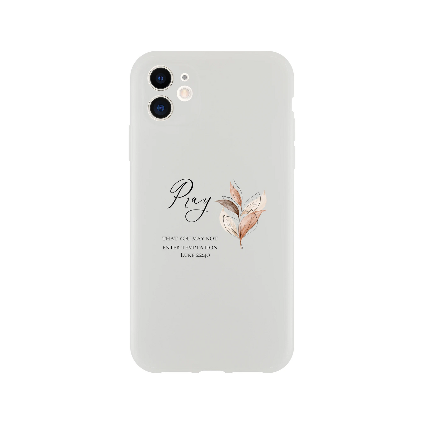 Pray Botanical iPhone Flexi Case – Clear Protective Shell with Impact Resistance - MountZionGifts
