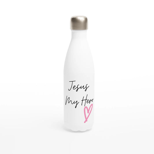 Jesus My Hero 17oz Stainless Steel Insulated Water Bottle - MountZionGifts
