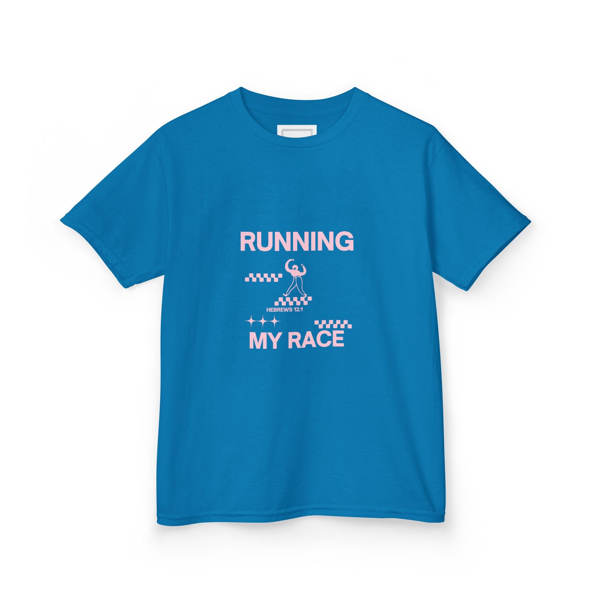 Hebrews 12:1 Running My Race Cotton Tee - MountZionGifts
