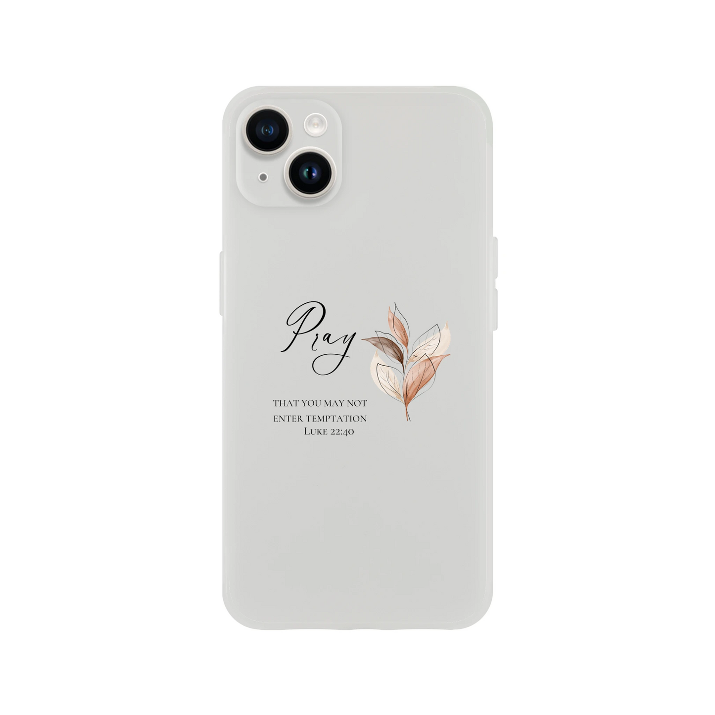 Pray Botanical iPhone Flexi Case – Clear Protective Shell with Impact Resistance - MountZionGifts