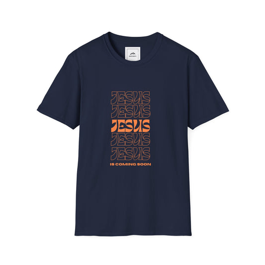 Navy Jesus Crew Neck Cotton T-Shirt - MountZionGifts