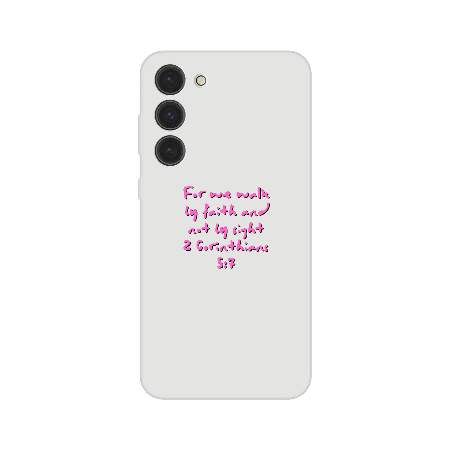 2 Corinthians 5:7 Samsung Flexi Case – Modern Transparent Design - MountZionGifts