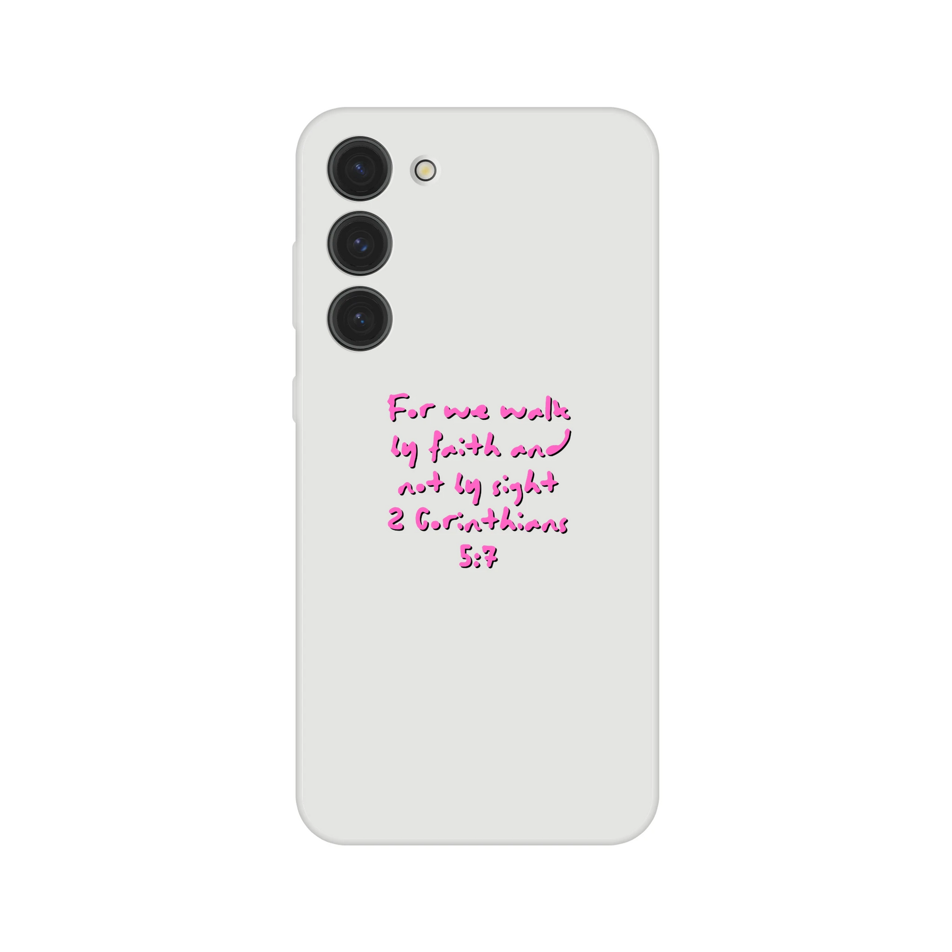 2 Corinthians 5:7 Samsung Flexi Case – Modern Transparent Design - MountZionGifts
