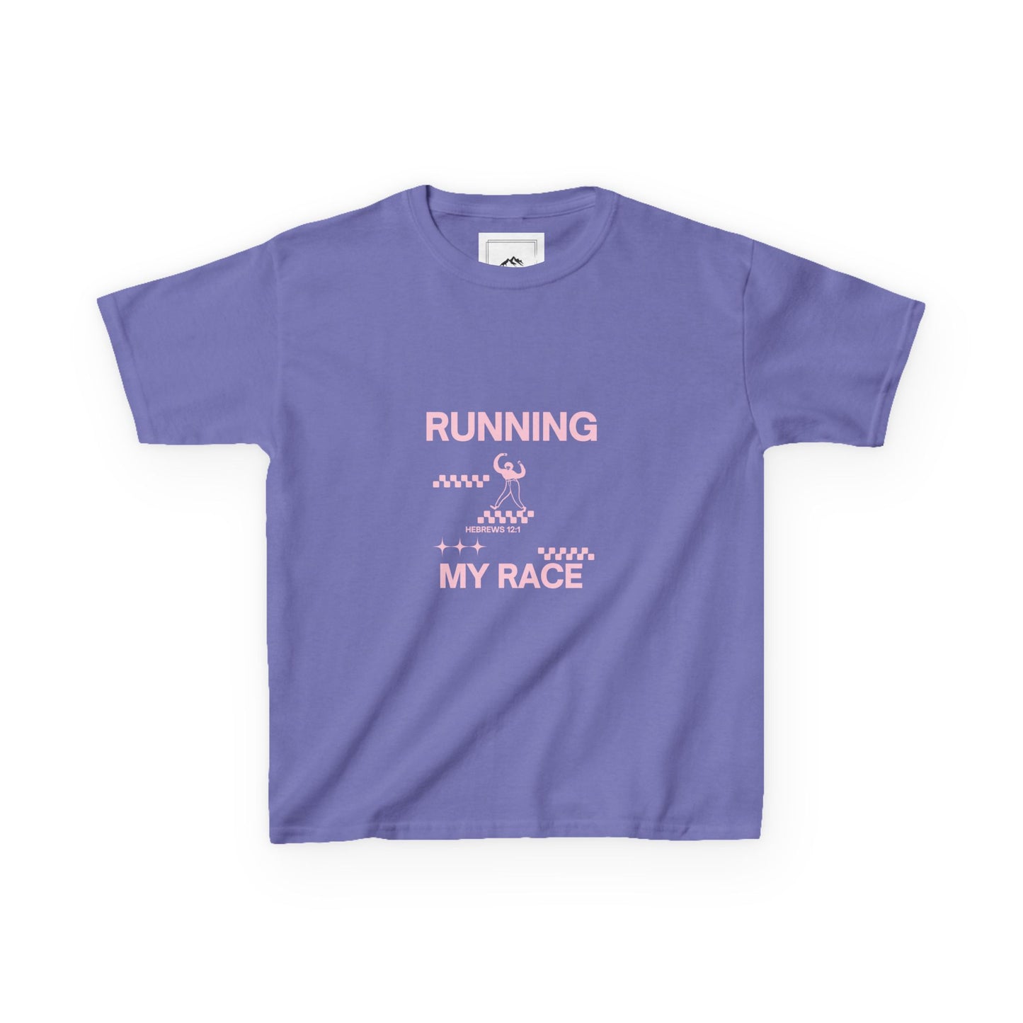 Hebrews 12:1 Running My Race Cotton Tee - MountZionGifts