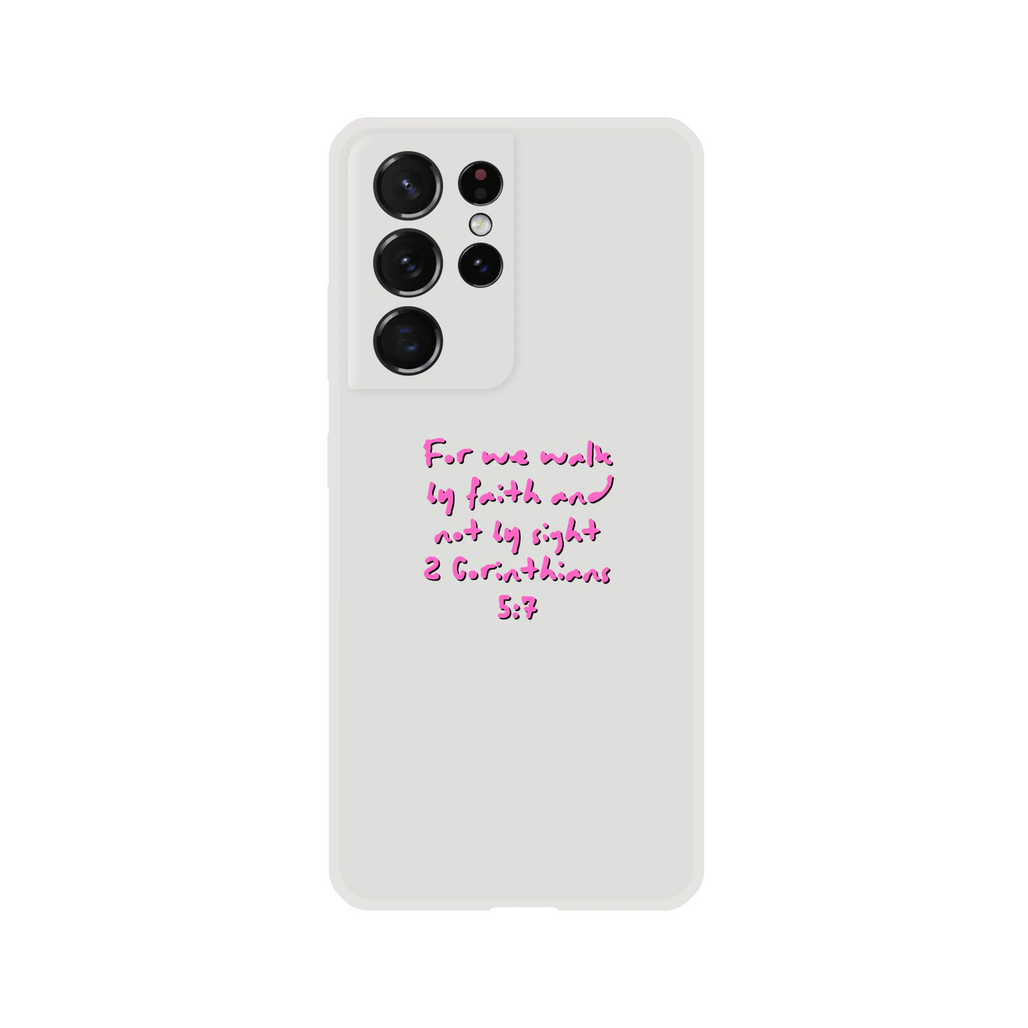 2 Corinthians 5:7 Samsung Flexi Case – Modern Transparent Design - MountZionGifts