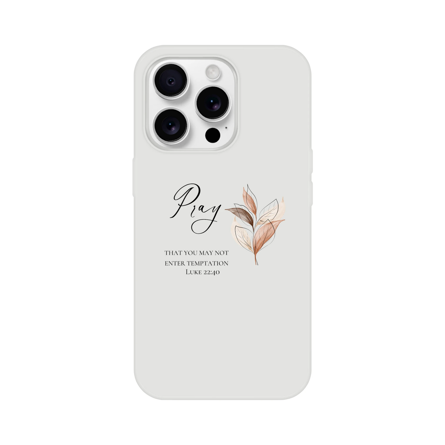 Pray Botanical iPhone Flexi Case – Clear Protective Shell with Impact Resistance - MountZionGifts
