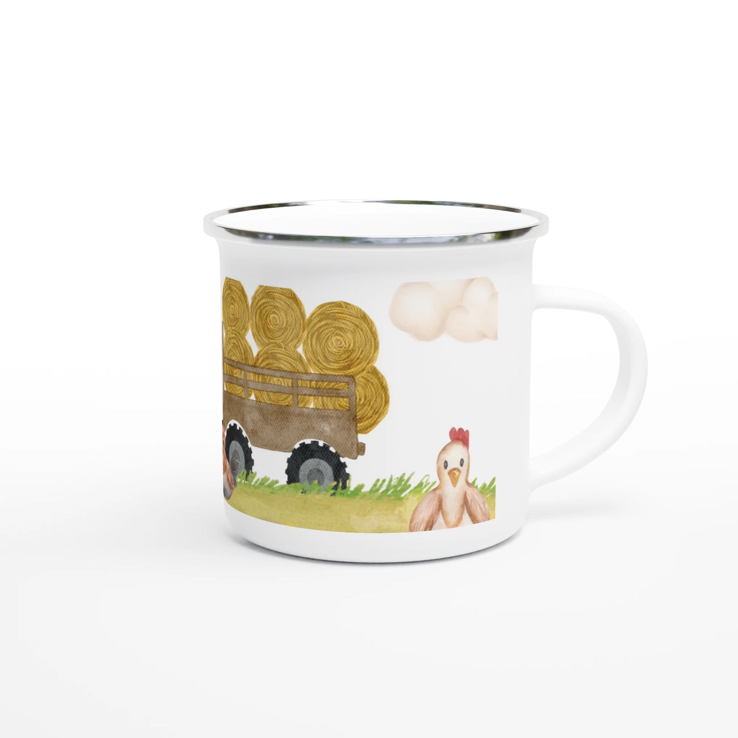 Farm Life Where Hay-ppy made 12oz Enamel mug - MountZionGifts