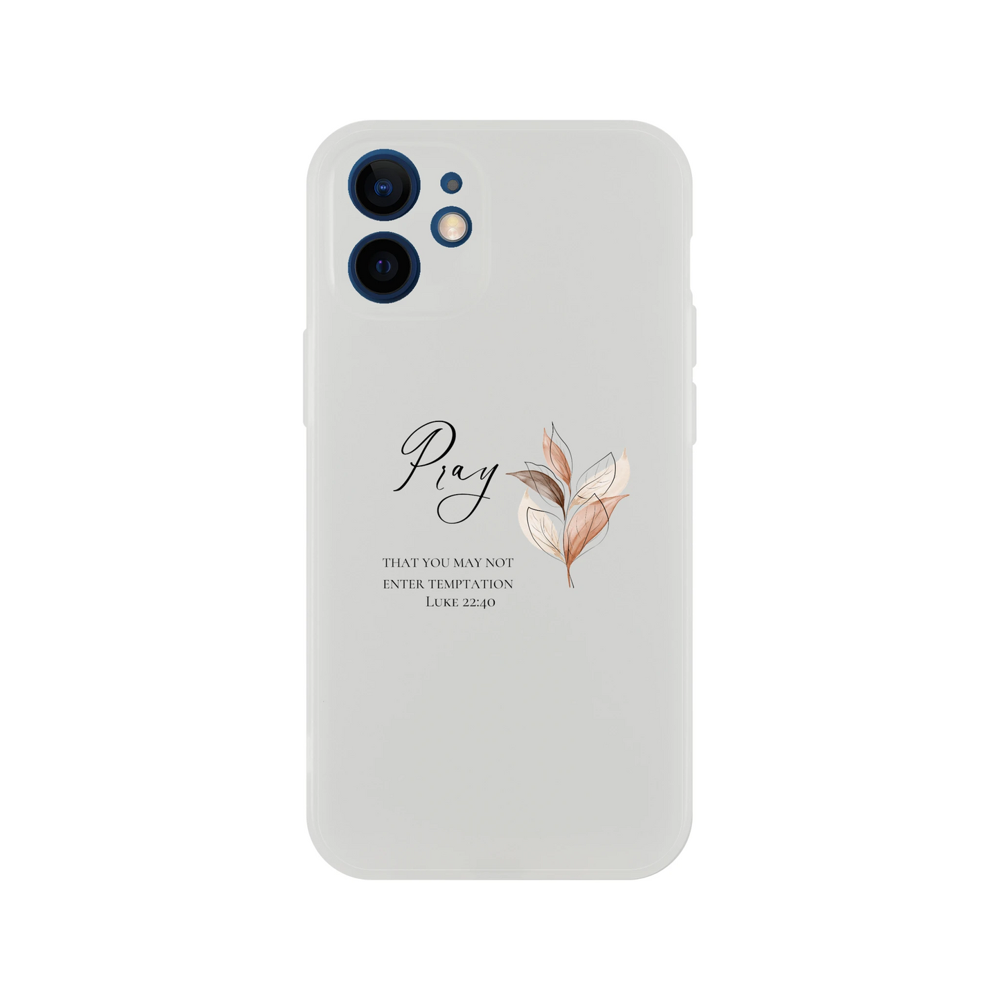 Pray Botanical iPhone Flexi Case – Clear Protective Shell with Impact Resistance - MountZionGifts