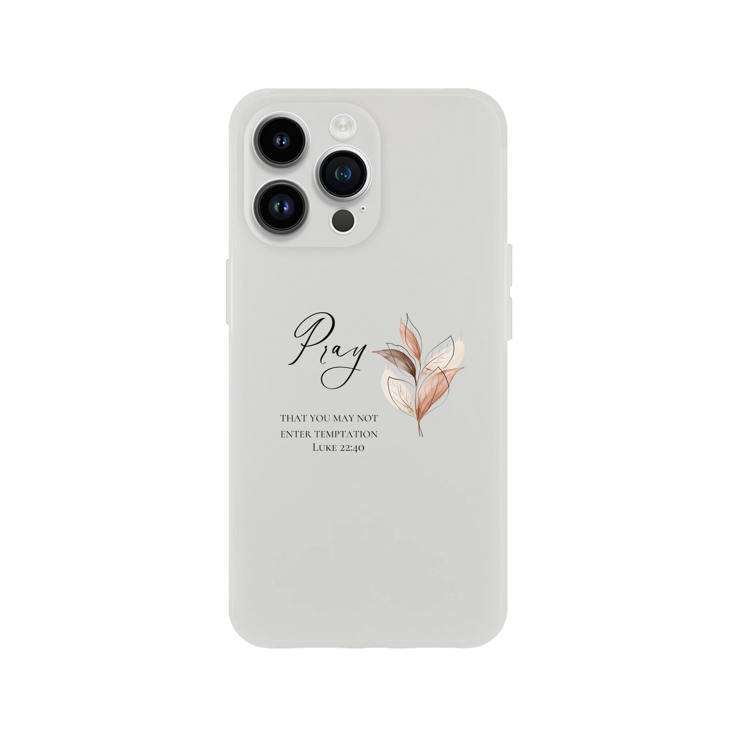 Pray Botanical iPhone Flexi Case – Clear Protective Shell with Impact Resistance - MountZionGifts