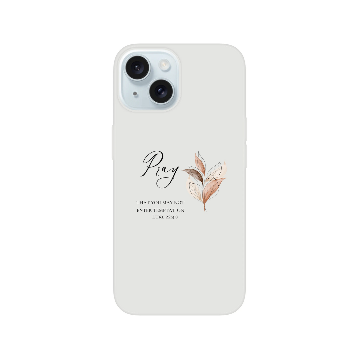 Pray Botanical iPhone Flexi Case – Clear Protective Shell with Impact Resistance - MountZionGifts