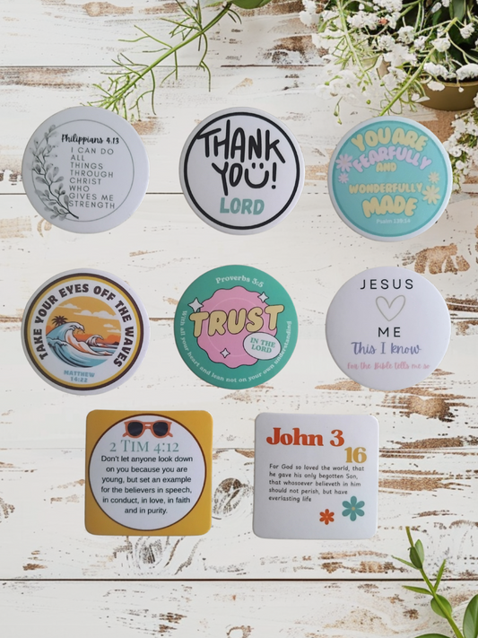 8 Flexible Bible Verse Fridge Magnets