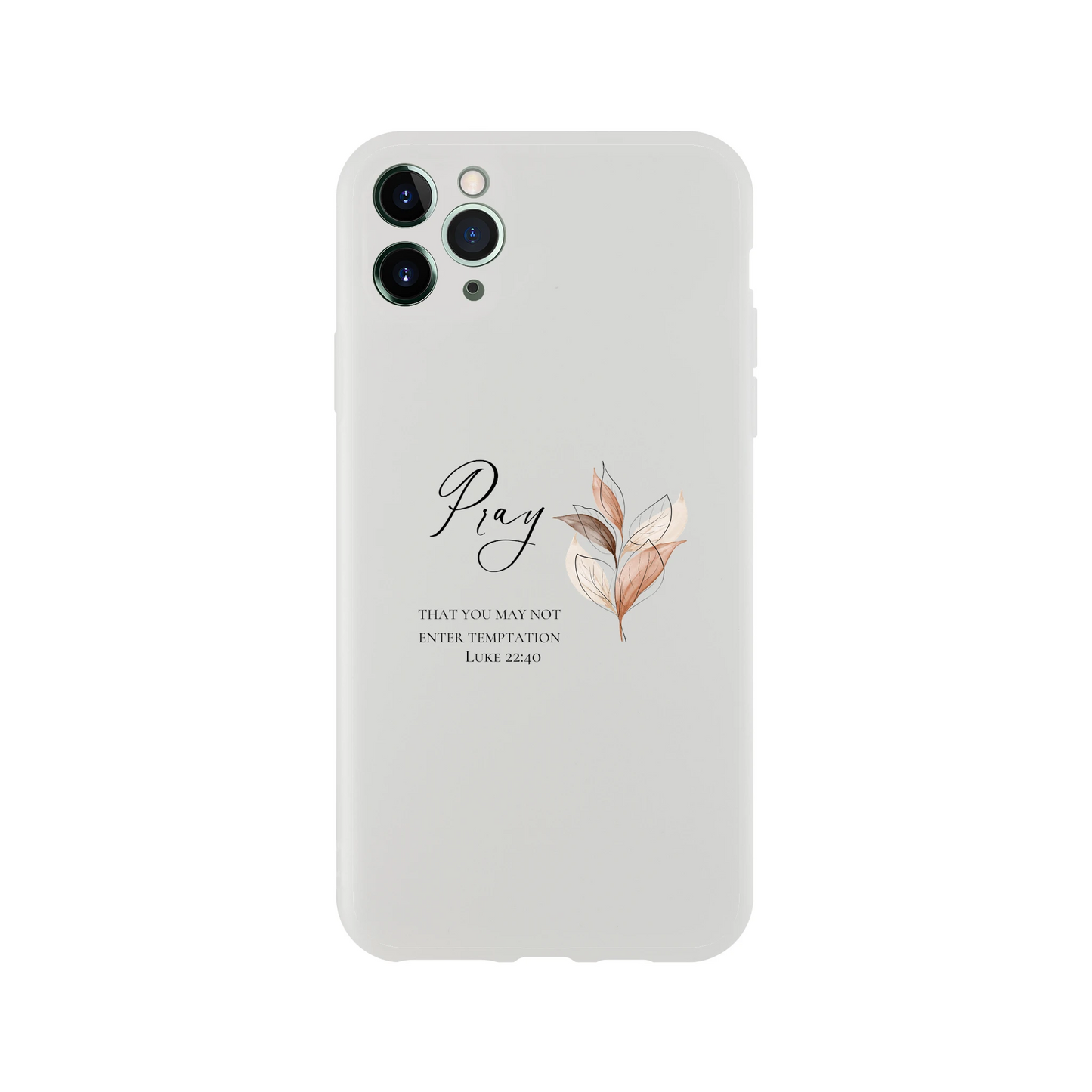 Pray Botanical iPhone Flexi Case – Clear Protective Shell with Impact Resistance - MountZionGifts