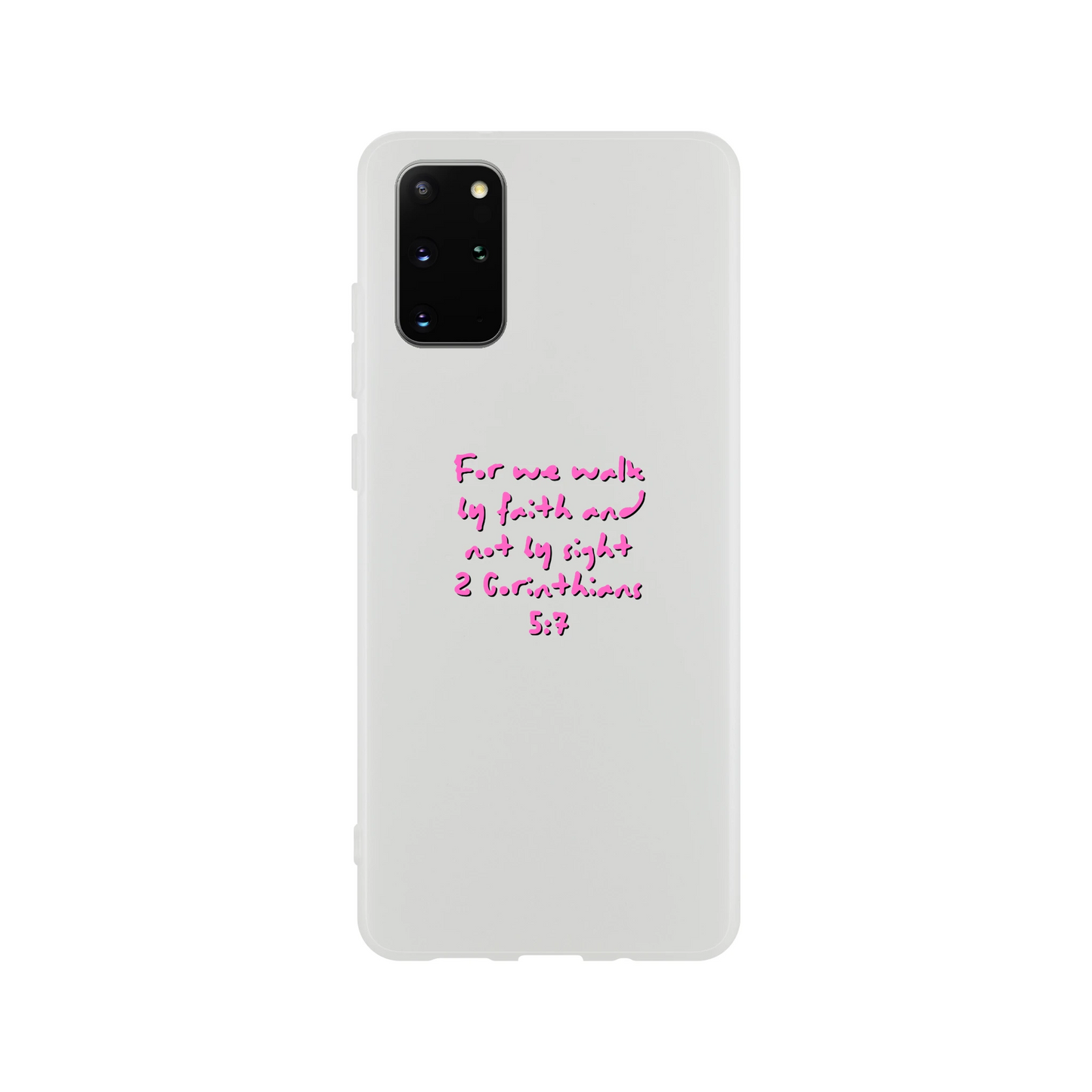 2 Corinthians 5:7 Samsung Flexi Case – Modern Transparent Design - MountZionGifts