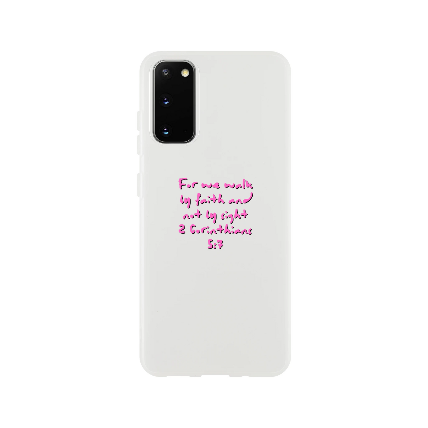 2 Corinthians 5:7 Samsung Flexi Case – Modern Transparent Design - MountZionGifts