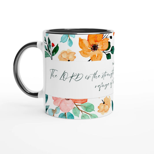Psalm 28:8 Botanical 11oz Ceramic Mug - MountZionGifts