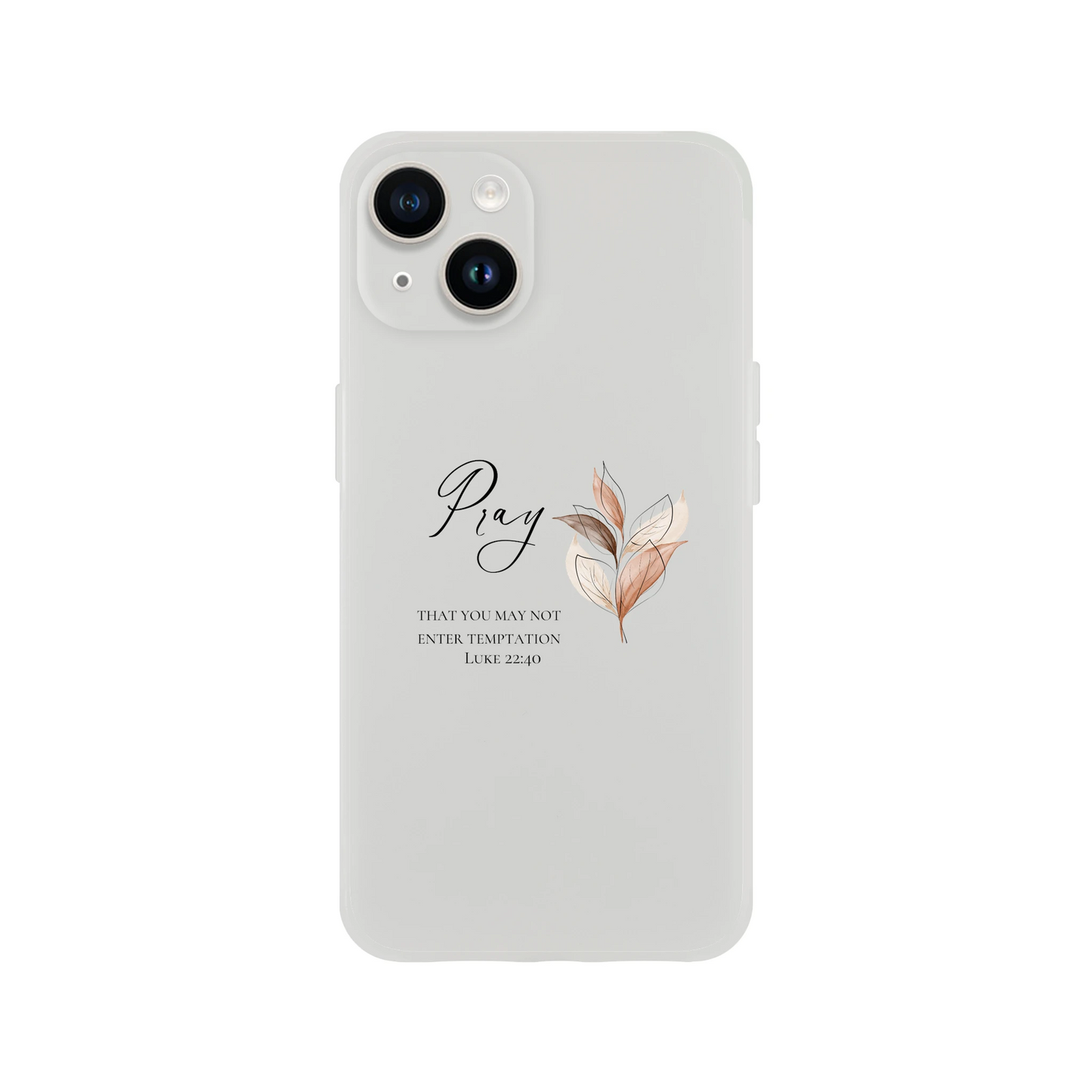 Pray Botanical iPhone Flexi Case – Clear Protective Shell with Impact Resistance - MountZionGifts