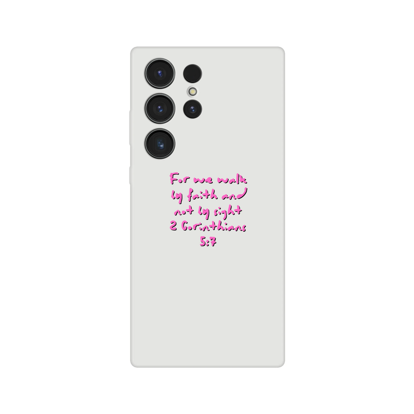 2 Corinthians 5:7 Samsung Flexi Case – Modern Transparent Design - MountZionGifts