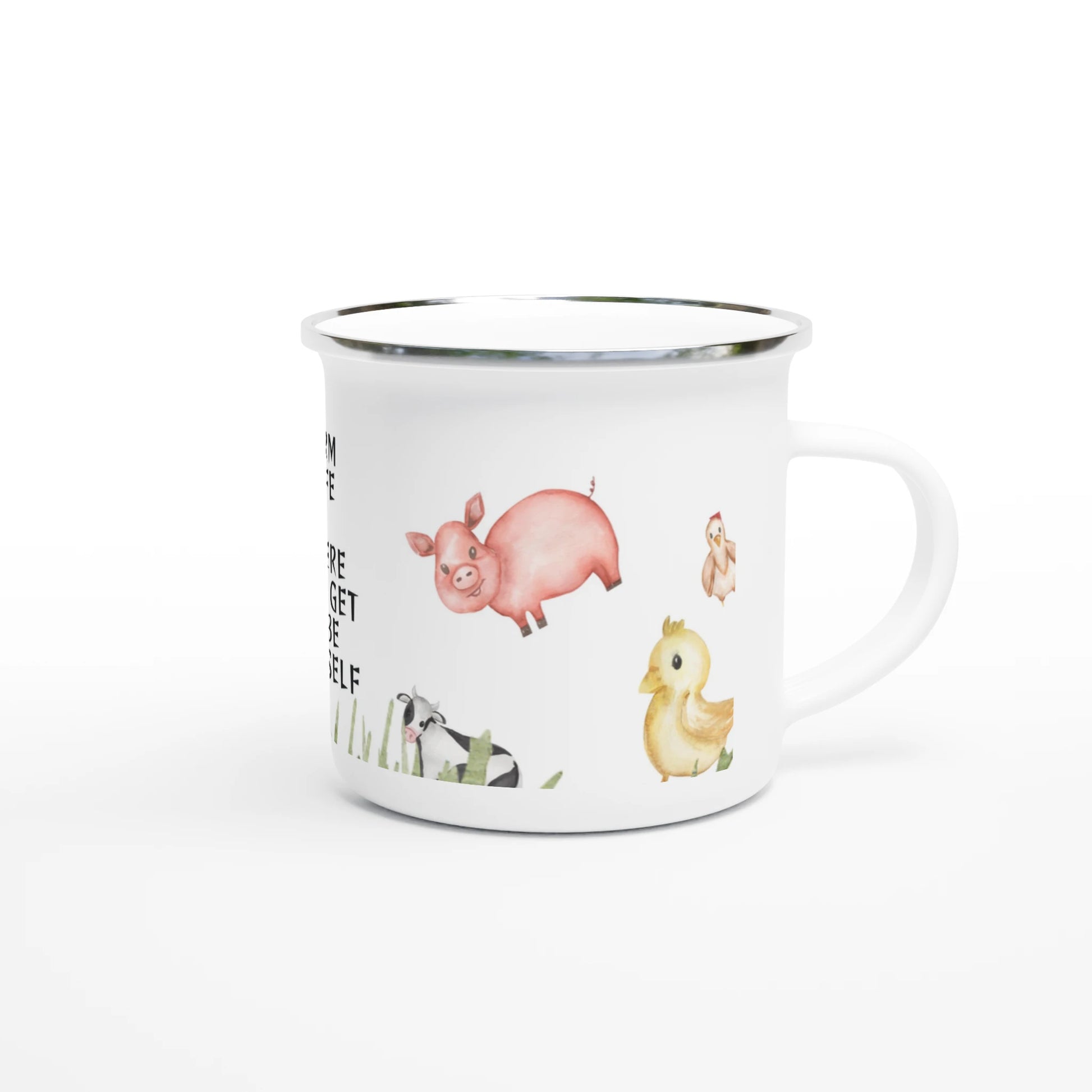 Farm life where ewe get to be yourself 12oz Enamel mug - MountZionGifts
