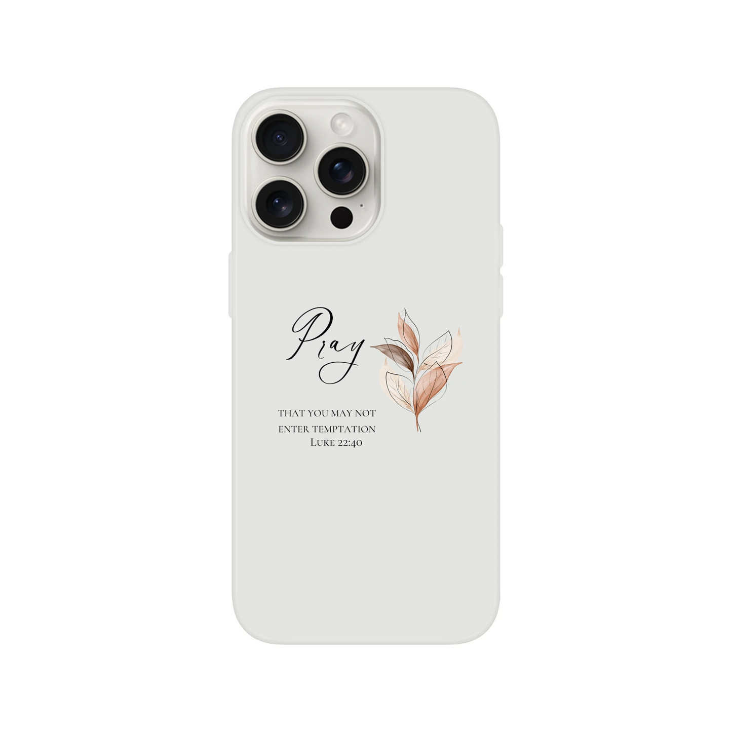 Pray Botanical iPhone Flexi Case – Clear Protective Shell with Impact Resistance - MountZionGifts