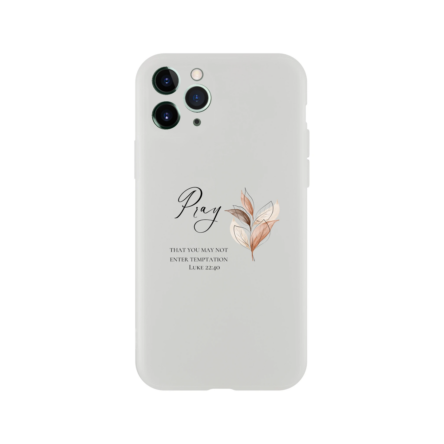 Pray Botanical iPhone Flexi Case – Clear Protective Shell with Impact Resistance - MountZionGifts