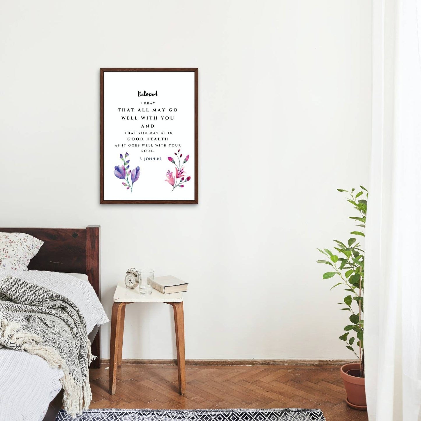 JOHN beloved | Bible Verse Print | Nursery | Baptism Gift | Christian Home Decor | Scripture Printable | Wall Art | INSTANT DOWNLOAD - MountZionGifts